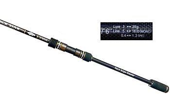 Спиннинговое удилище Xesta Black Star Hard S76MX